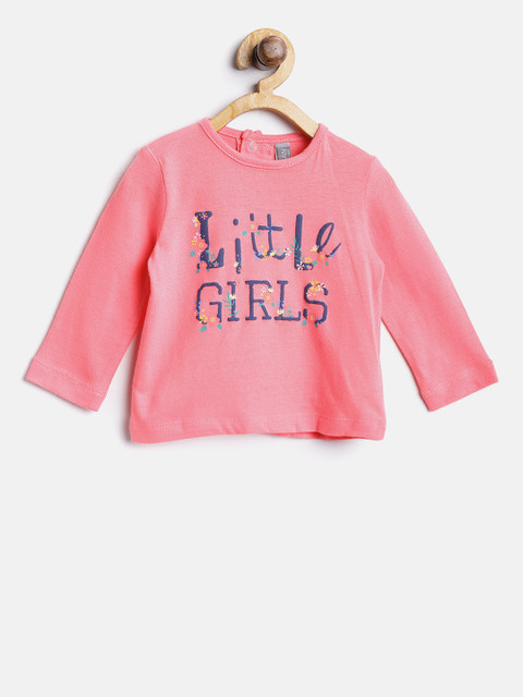 

Losan Girls Pink Printed Top