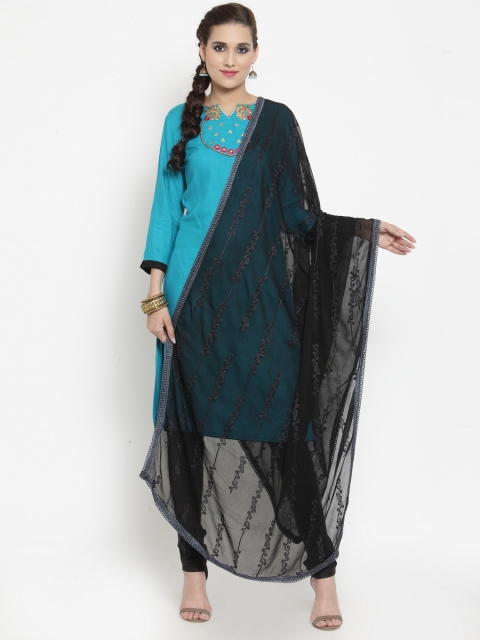 

mf Black Embroidered Karachi Work Dupatta