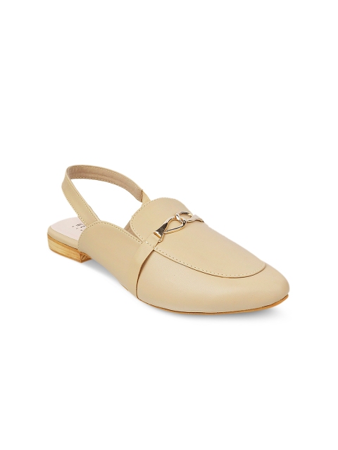 

Wet Blue Women Beige Solid Synthetic Flats