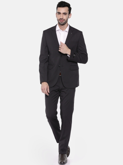 

Van Heusen Men Charcoal Grey Ultra Slim FIt Solid Single Breasted Slim Fit Suit