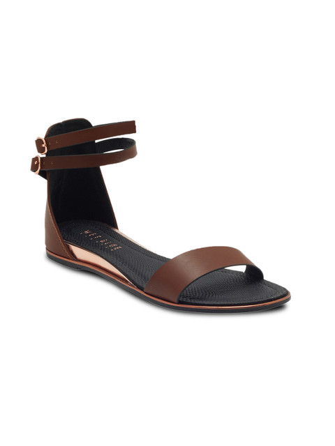 

Wet Blue Women Brown Solid Open Toe Flats