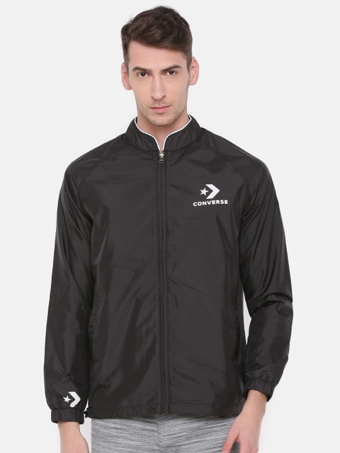 

Converse Men Black Solid Sporty Jacket