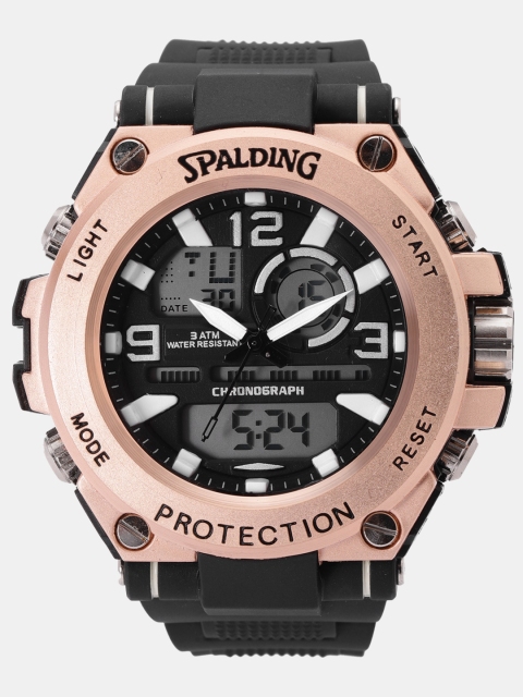 

Spalding Men Black Chronograph Digital Watch SP-123E