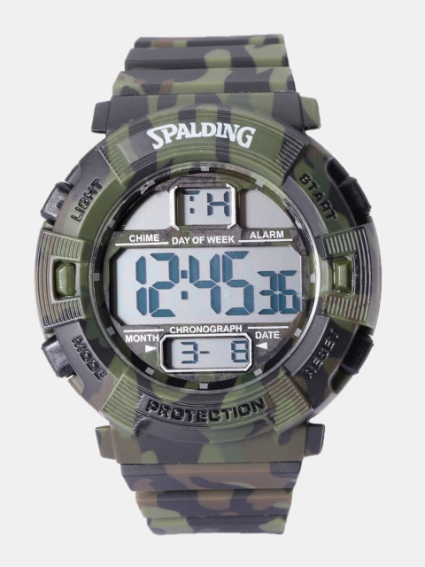

Spalding Men Olive Green Digital Chronograph Watch SP118 D