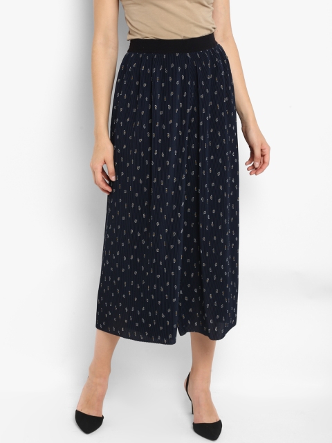 

Chumbak Women Navy Blue Printed Flared Palazzos