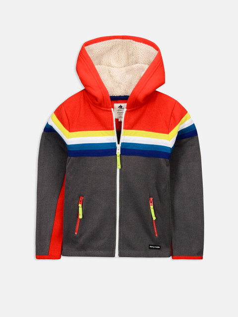 

Cherry Crumble Unisex Red Colourblocked Bomber