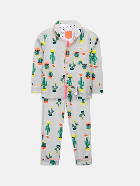 

Cherry Crumble Unisex Grey Printed Night suit WS-NSUIT-7116