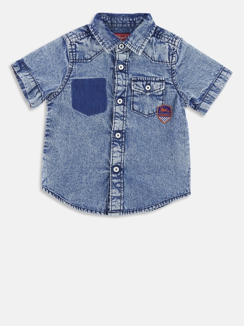 

Chirpie Pie by Pantaloons Boys Blue Regular Fit Solid Casual Shirt