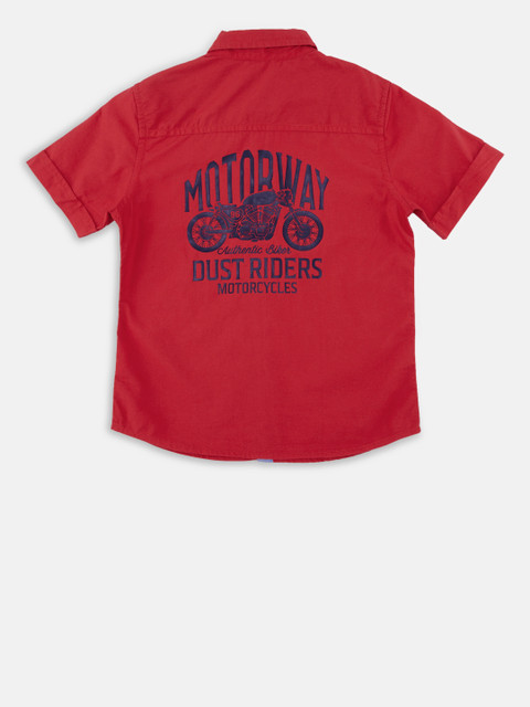 

CHALK by Pantaloons Boys Red Regular Fit Casual Shirt