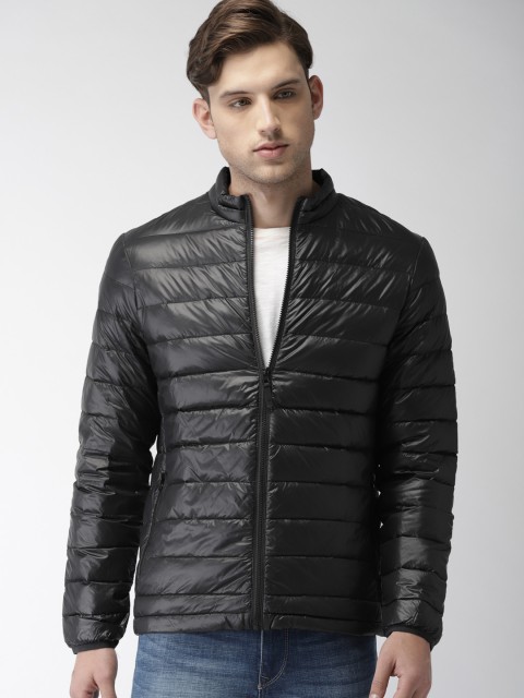 

Aeropostale Men Black Solid Puffer Jacket