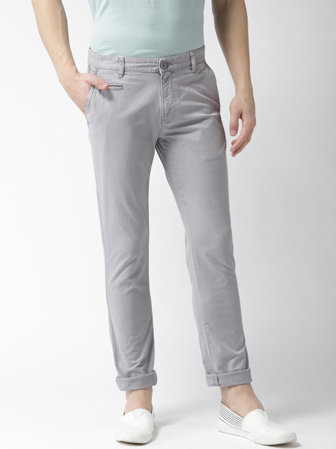 

Aeropostale Men Black Trousers, Grey