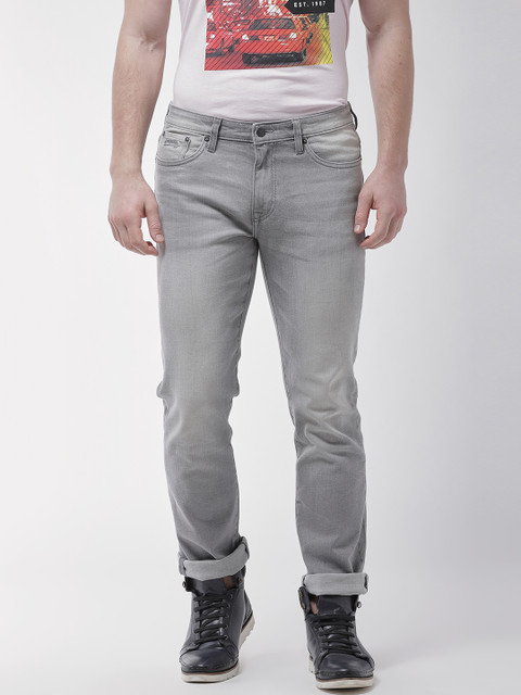 

Aeropostale Men Grey Slim Fit Mid-Rise Clean Look Stretchable Jeans