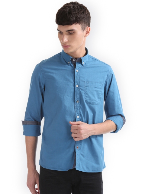 

Arrow Blue Jean Co. Men Blue Slim Fit Solid Casual Shirt