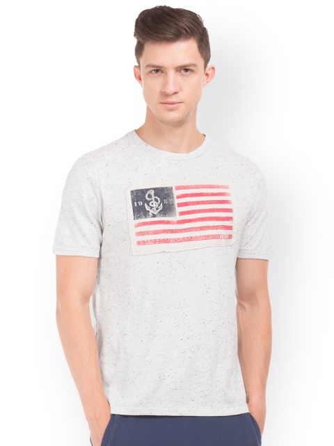 

Aeropostale Men Grey Printed Round Neck T-shirt