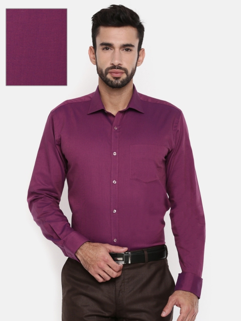 

Park Avenue Pink Slim Fit Self Design Formal Shirt