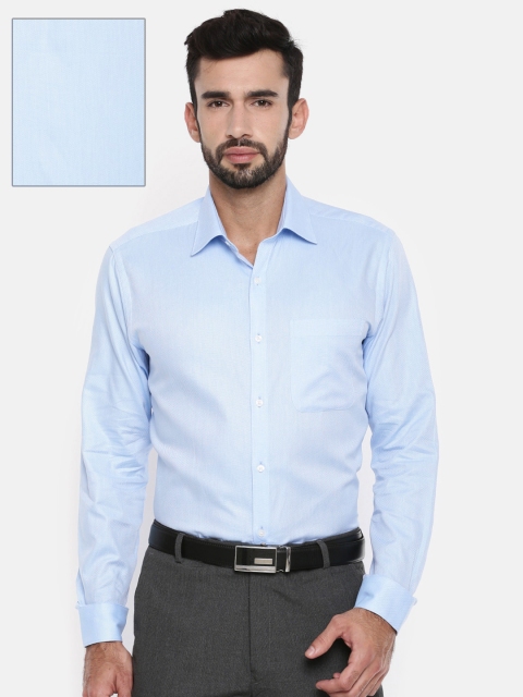

Raymond Men Blue Slim Fit Self Design Formal Shirt