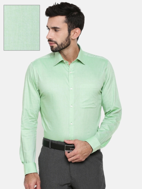 

Raymond Men Green Slim Fit Self Design Formal Shirt