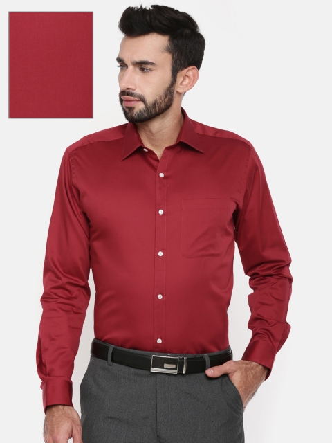 

Raymond Men Red Slim Fit Solid Formal Shirt