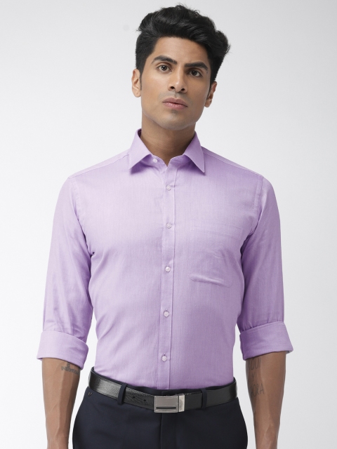 

Raymond Men Purple & White Slim Fit Self Design Formal Shirt