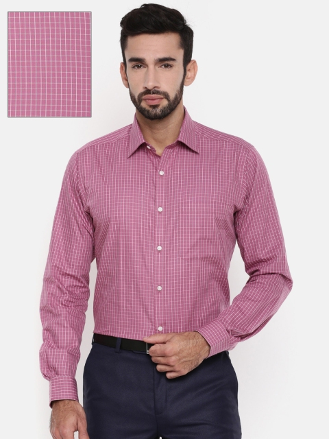 

Raymond Men Mauve Slim Fit Checked Casual Shirt
