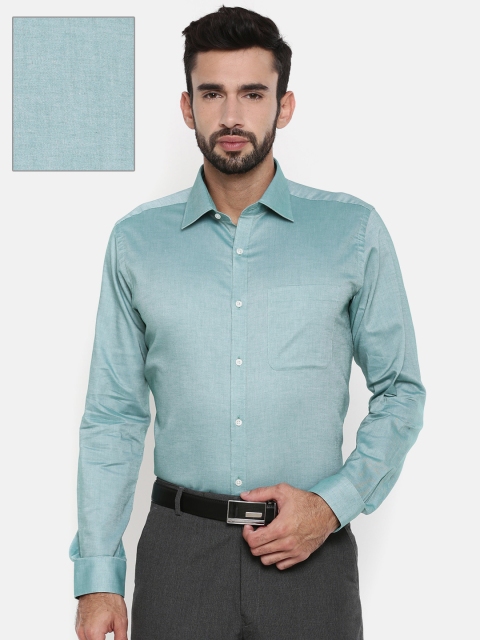 

Raymond Men Green Slim Fit Self Design Formal Shirt