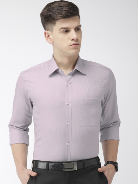 

Raymond Men Grey Slim Fit Self Design Formal Shirt