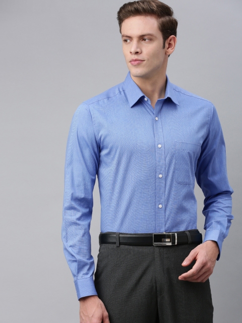 

Raymond Men Blue Slim Fit Solid Formal Shirt