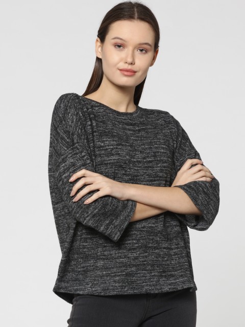 

ONLY Grey Melange Boxy T-shirt