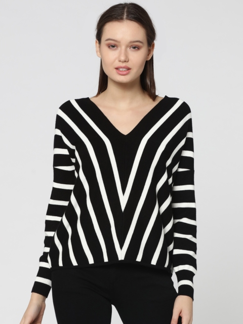 

ONLY Black & White Pullover Sweater