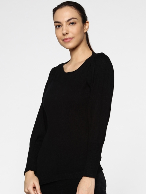 

ONLY Women Black Solid Pullover Sweater