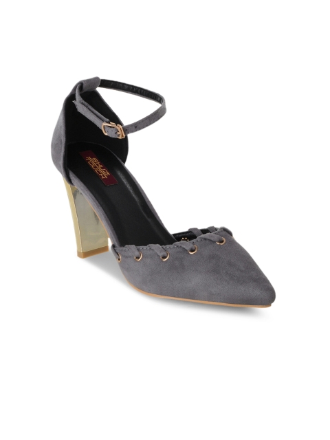 

SHUZ TOUCH Women Grey Solid Pumps