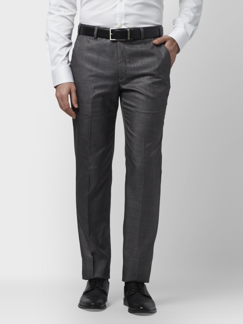 

Park Avenue Men Grey Slim Fit Solid Formal Trousers