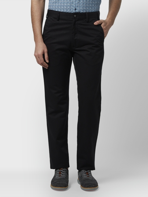 

Park Avenue Men Black Slim Fit Solid Chinos