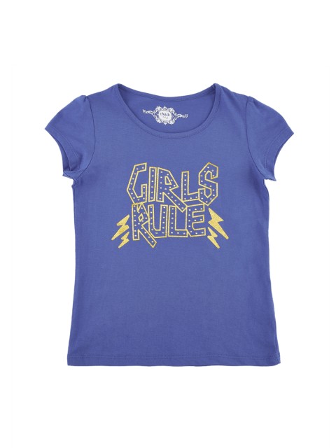 

CHALK by Pantaloons Girls Blue Printed Round Neck T-shirt