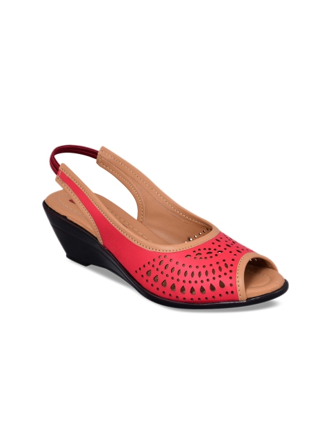 

MSC Women Red Solid Peep Toes