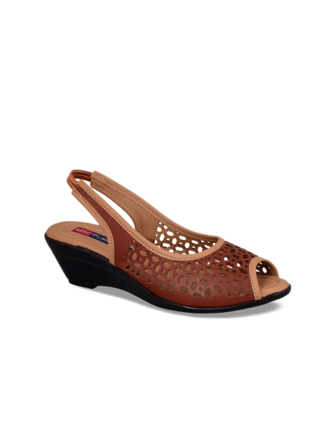 

MSC Women Brown Solid Peep Toes