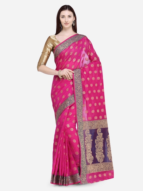 

Saree Swarg Pink Woven Design Banarasi Saree