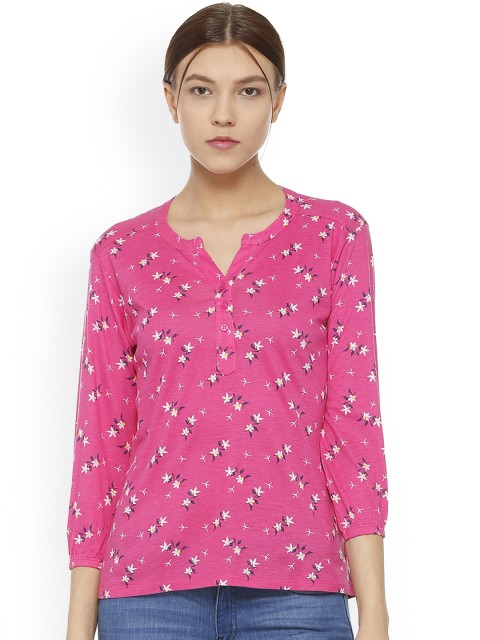 

Allen Solly Women Pink Printed Top