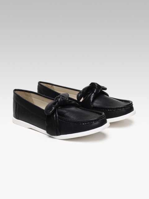 

Carlton London Women Black Solid Synthetic Ballerinas