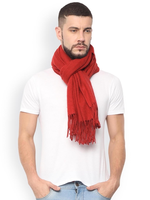 

FabSeasons Red Wool Solid Scarf