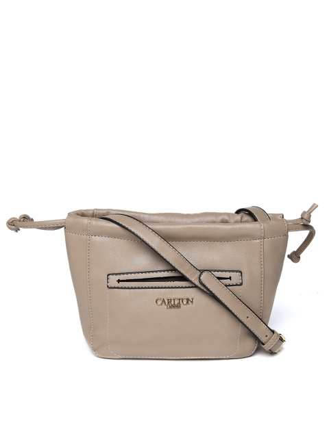 

Carlton London Taupe Solid Sling Bag