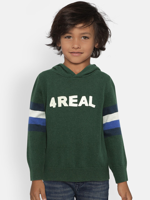 

GAP Boys' Green Graphic Rugby Hoodie Sweater