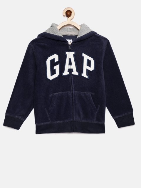 

GAP Boys' Navy Blue Logo Quarter-Zip Sweatshirt