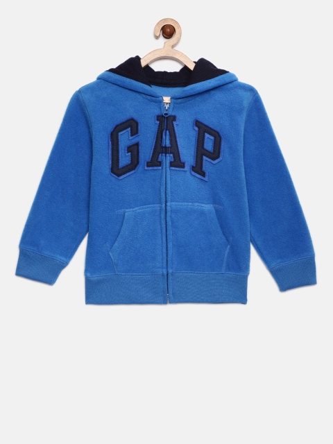 

GAP Boys' Blue Logo Quarter-Zip Sweatshirt