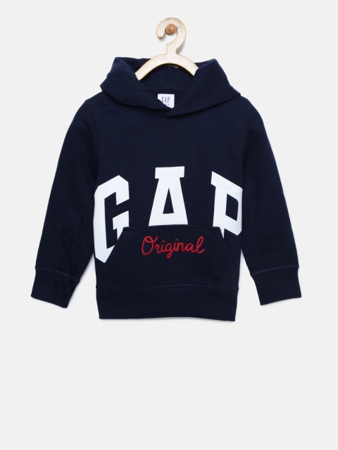 

GAP Boys' Navy Blue Logo Pullover Hoodie Sweatshirt