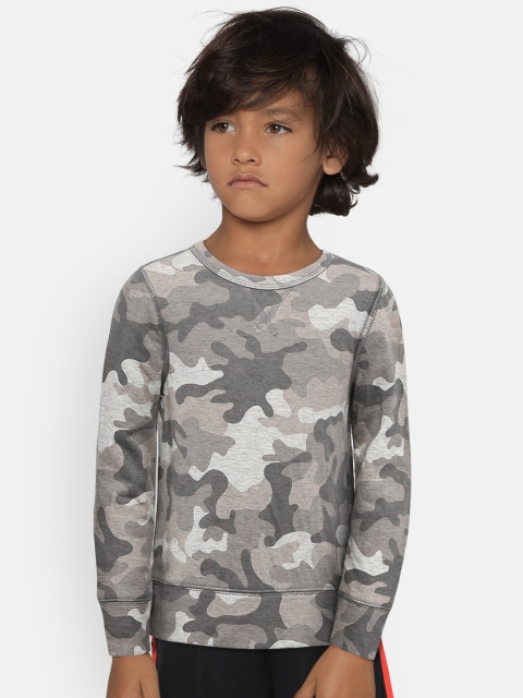 

GAP Boys' Grey Print Crewneck Tshirt