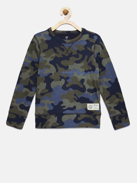 

GAP Boys' Green Crewneck Printed T-shirt