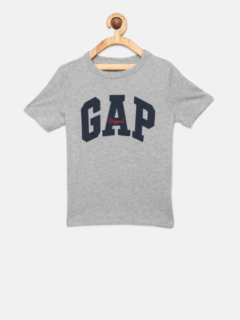 

GAP Boys' Logo Short Sleeve T-Shirt, Grey