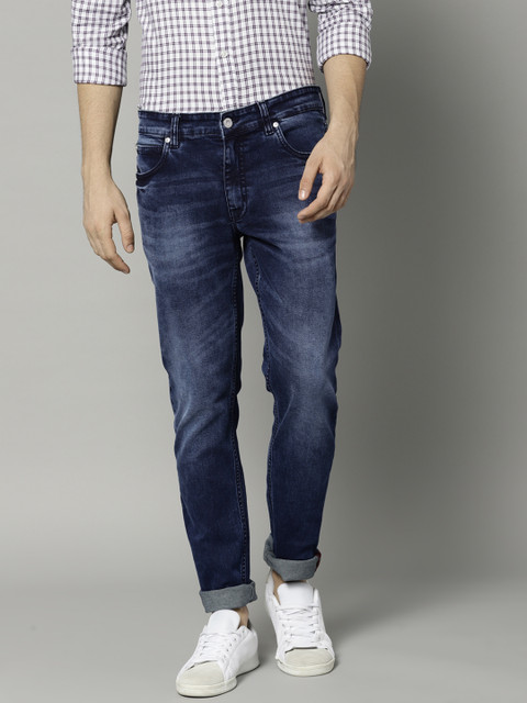 

French Connection Men Blue Slim Fit Mid-Rise Clean Look Stretchable Jeans