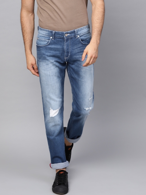 

French Connection Men Blue Slim Fit Mid-Rise Mildly Distressed Stretchable Jeans